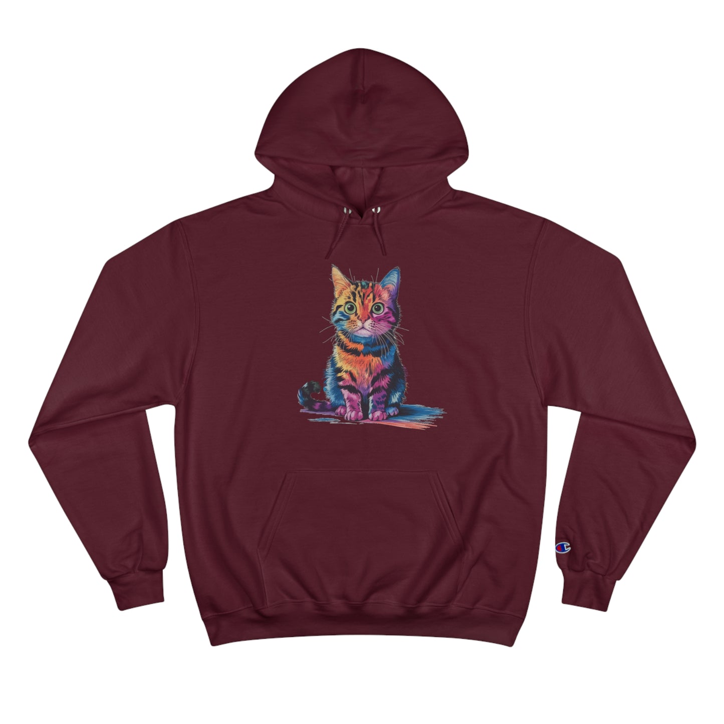 Colorful Cat Champion Hoodie - Perfect Gift for Pet Lovers!