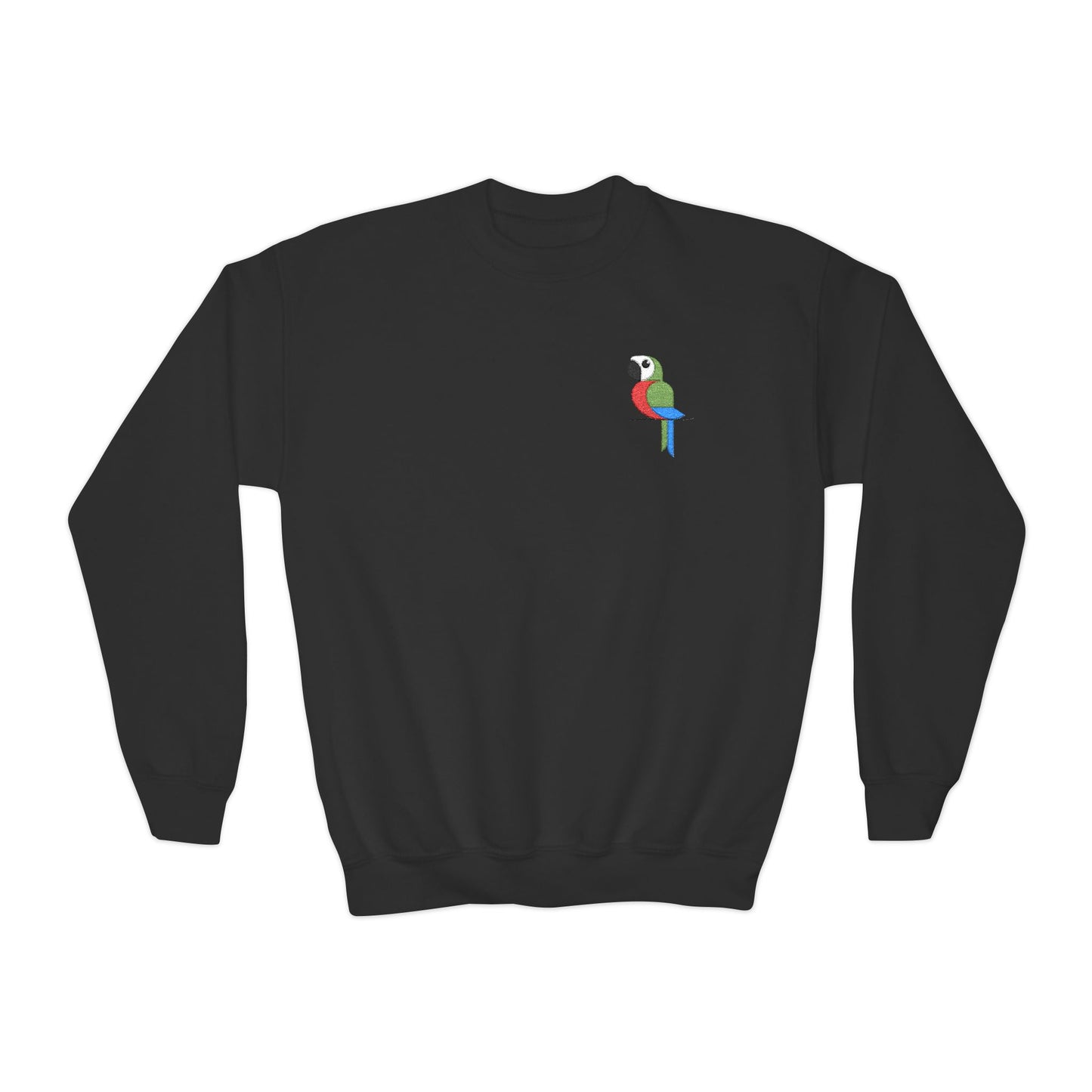 Embroidered Parrot Youth Sweatshirt