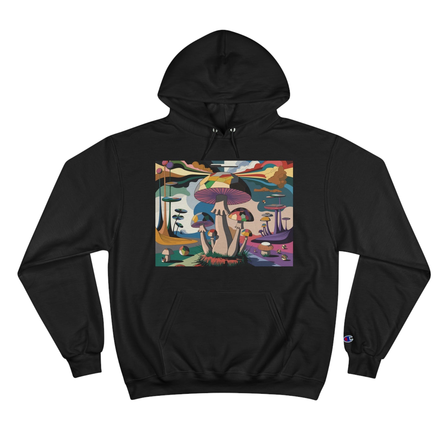 Colorful Mushroom Champion Hoodie - Vibrant Art for Nature Lovers