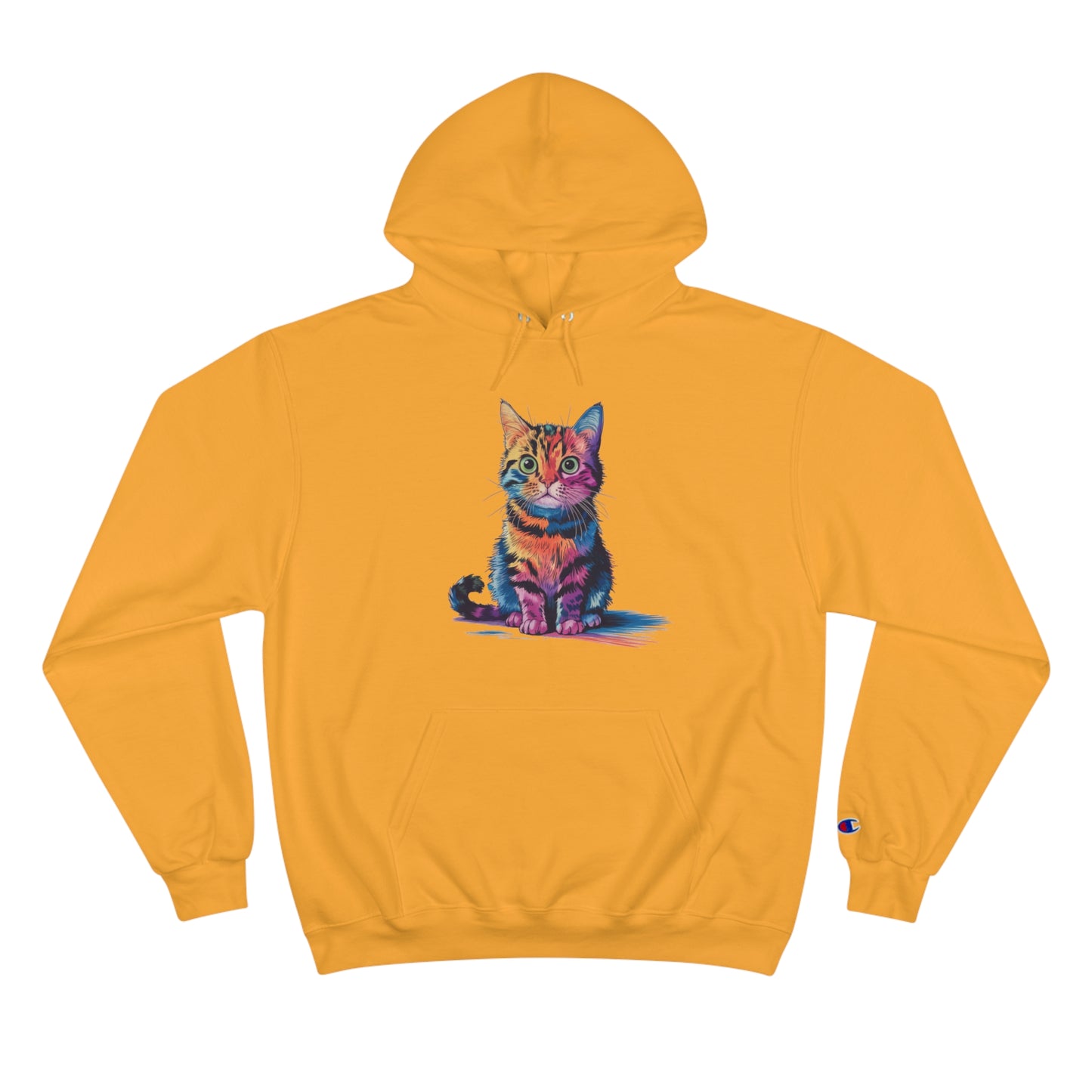 Colorful Cat Champion Hoodie - Perfect Gift for Pet Lovers!