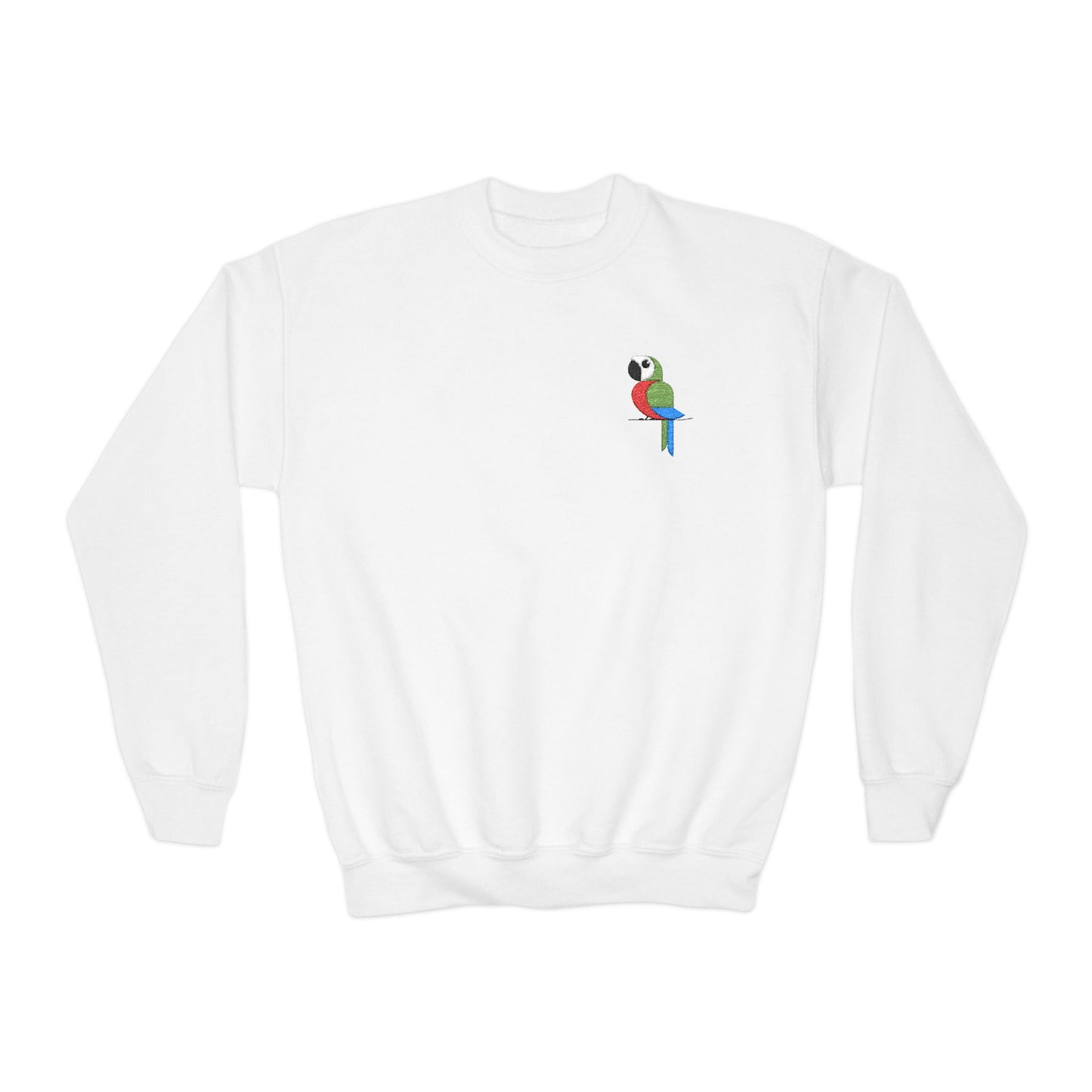 Embroidered Parrot Youth Sweatshirt