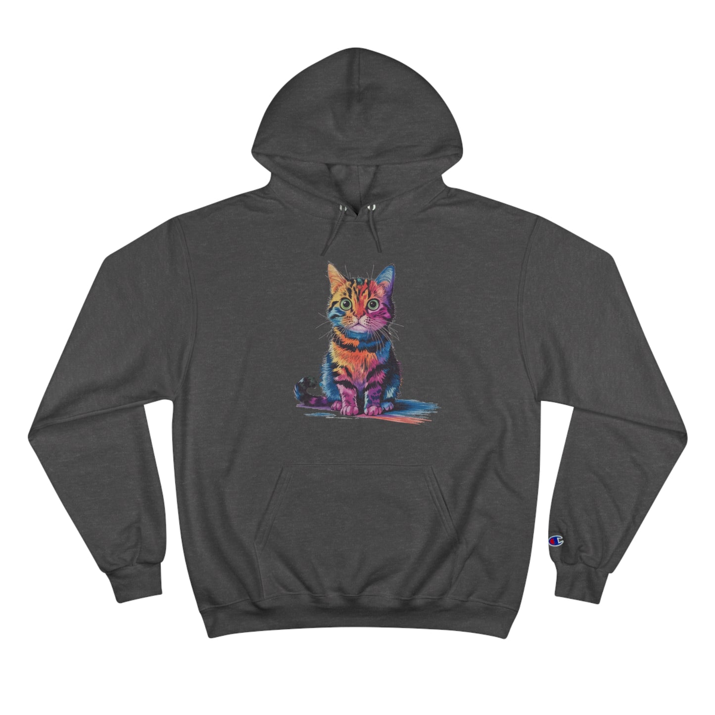 Colorful Cat Champion Hoodie - Perfect Gift for Pet Lovers!