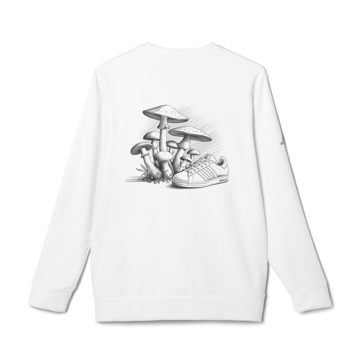 adidas Unisex Fleece Crewneck Sweatshirt cute mushroom