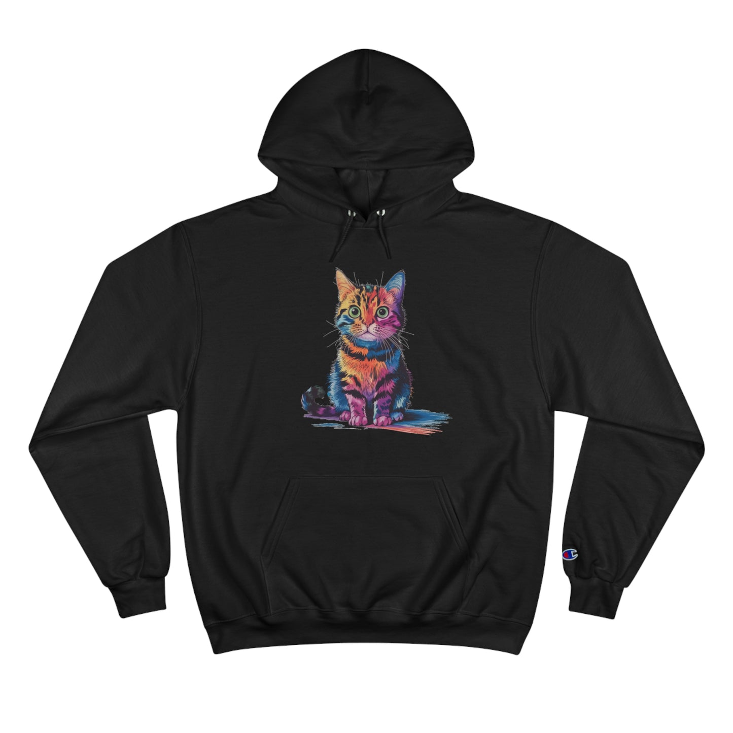 Colorful Cat Champion Hoodie - Perfect Gift for Pet Lovers!