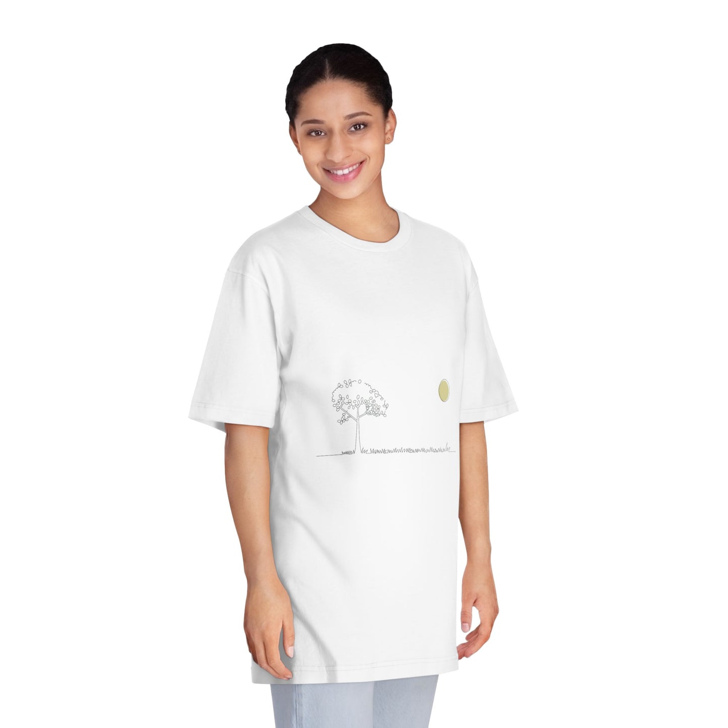 Unisex Classic Crewneck T-Shirt minimalist tree and sun