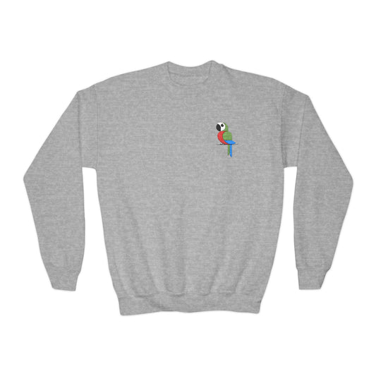 Embroidered Parrot Youth Sweatshirt