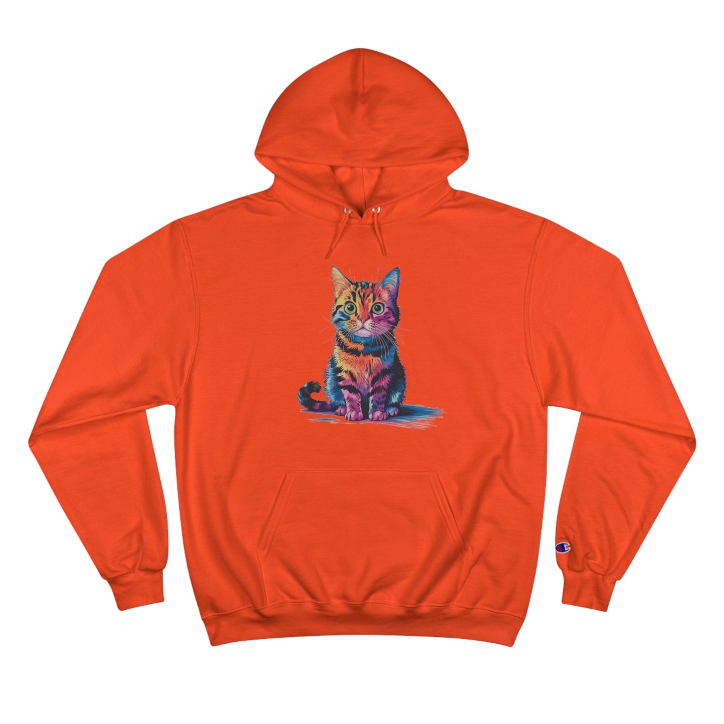 Colorful Cat Champion Hoodie - Perfect Gift for Pet Lovers!