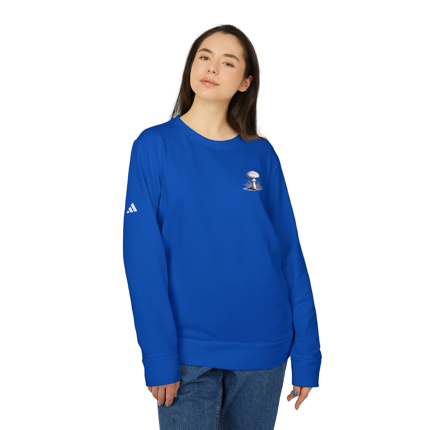 adidas Unisex Fleece Crewneck Sweatshirt cute mushroom