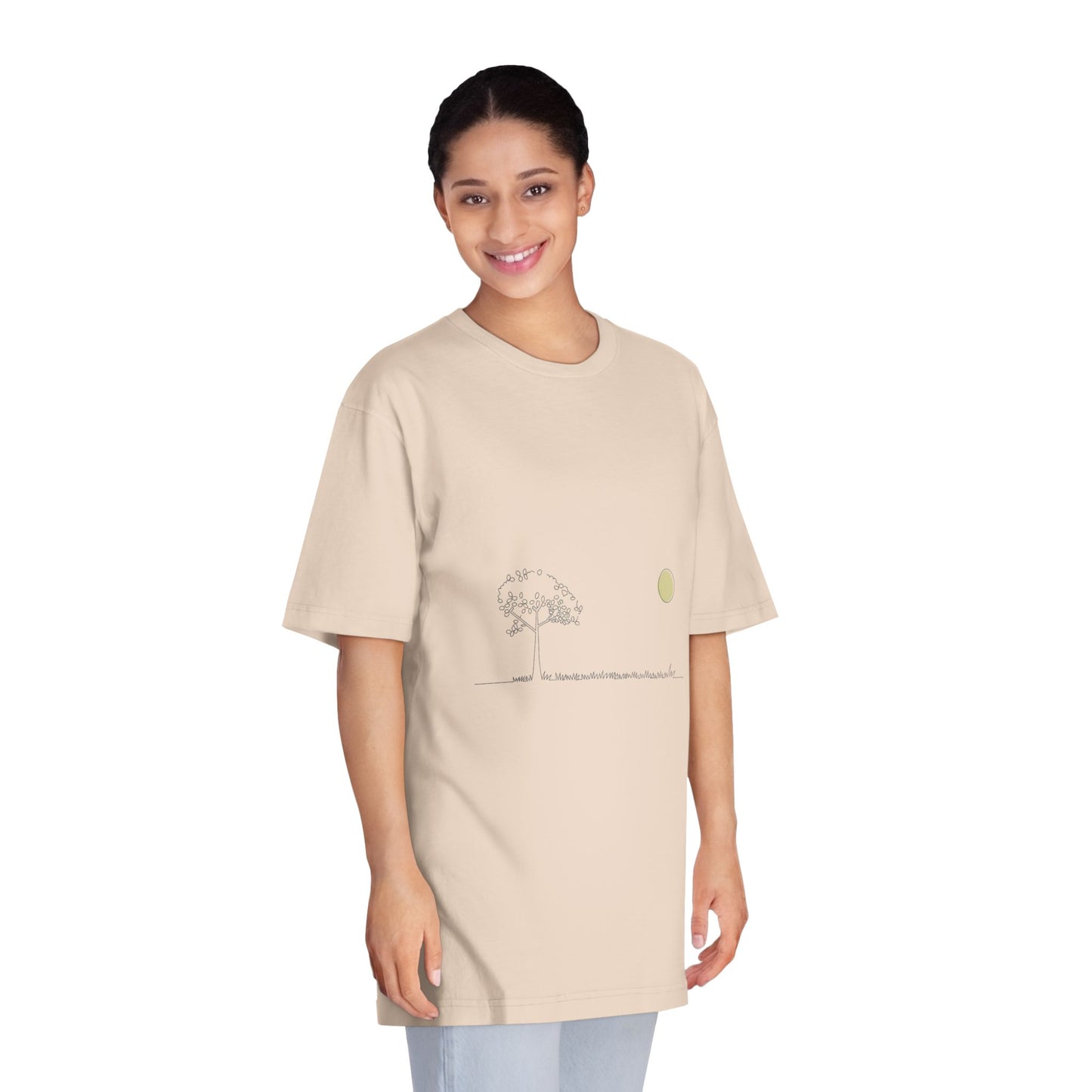 Unisex Classic Crewneck T-Shirt minimalist tree and sun