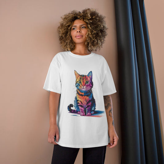 Colorful Cat Champion T-Shirt - Vibrant & Playful Design for Cat Lovers