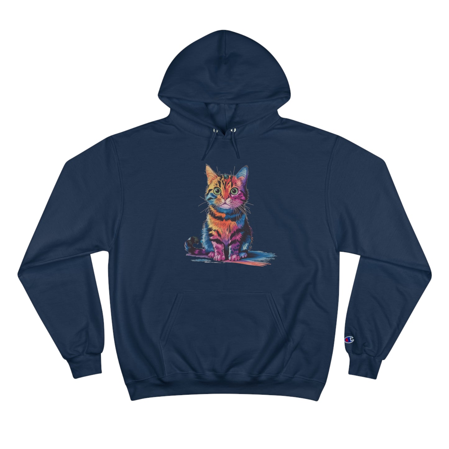 Colorful Cat Champion Hoodie - Perfect Gift for Pet Lovers!