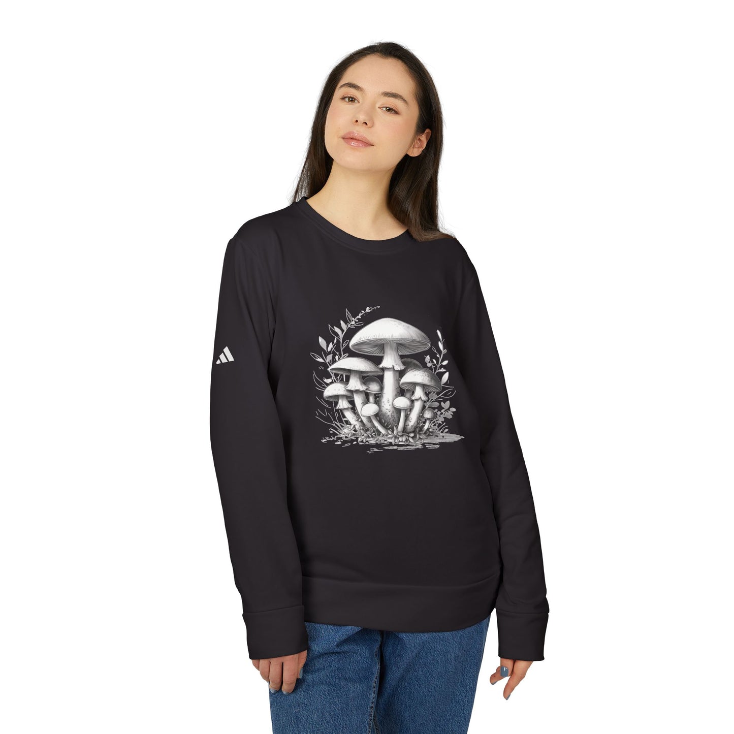 adidas Unisex Fleece Crewneck Sweatshirt mushroom