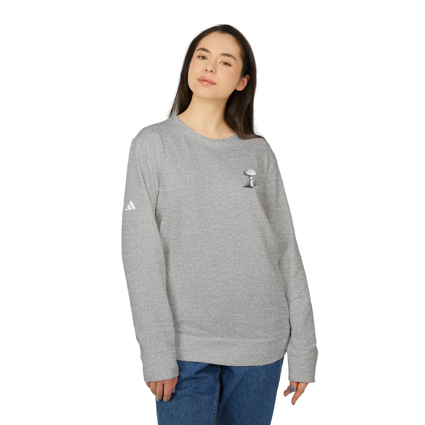 adidas Unisex Fleece Crewneck Sweatshirt cute mushroom